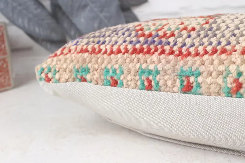 8x16 Blue Cushion, Pillow, Interior Designer Pillow, Kilim Pillow Cover, Ethnic Throw Cushion Cover, Turkish Rugs Pillow, Vintage Kilim Pillow - 7
