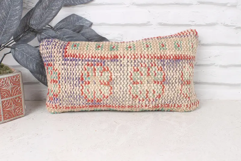 8x16 Blue Cushion, Pillow, Interior Designer Pillow, Kilim Pillow Cover, Ethnic Throw Cushion Cover, Turkish Rugs Pillow, Vintage Kilim Pillow - 1