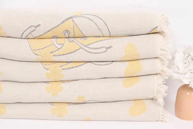 84x64 Cotton Bicycle Design Towel, House Warming Gift, Bachelorette Party Favors, Bachelorette Gifts, Turkish Towel Blanket, Bedspread - 4