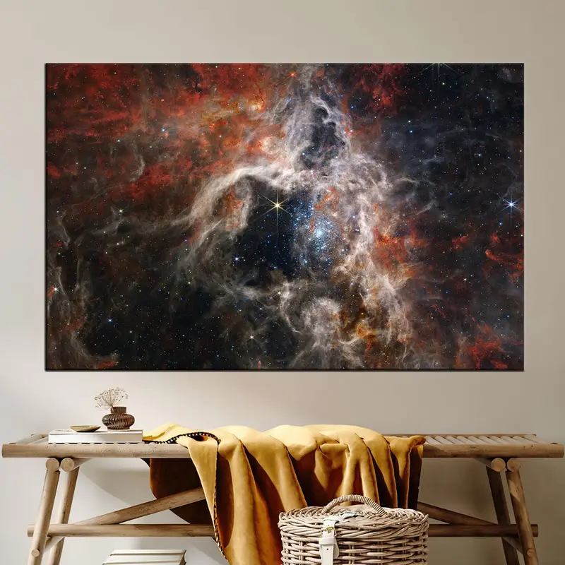 ステラ キャンバス: NASA にインスピレーションを得たジェームス ウェッブの空の風景プリント