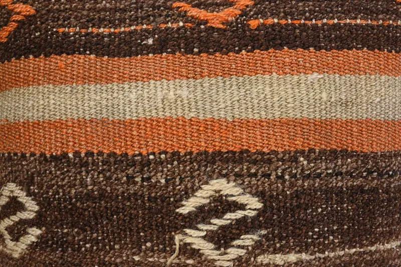 Cushion Case, Vintage Pillow, Turkish Rugs Pillow Cover, Pillow for Sofa, 12x12 Brown Cushion, Kilim Rug Pillow Case, Vintage Kilim Throw Pillow - 3