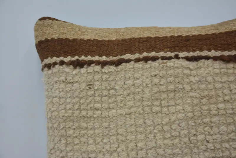 Turkish Kilim Pillow, 16x16 Beige Pillow Cover, Boho Pillow Sham Cover, Pillow Cover, Couch Pillow Sham, Kilim Pillow Cover - 2