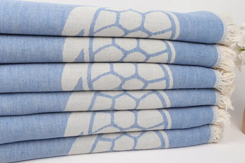 Hammam Towel USA, Soft towel, Valentines Gift, 70x40 Cotton Tortoise Design Towel, Best Wedding Gift, Wedding Favors, Embroidered Towel, Gym Towel - 4