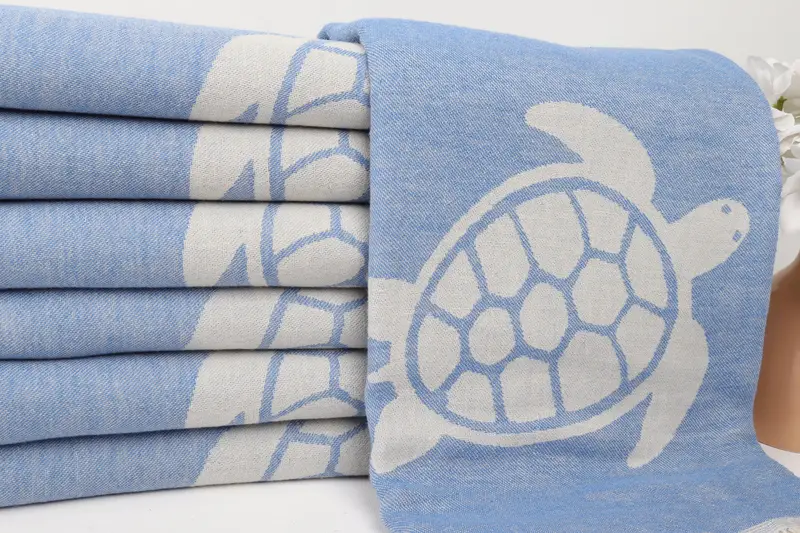 Hammam Towel USA, Soft towel, Valentines Gift, 70x40 Cotton Tortoise Design Towel, Best Wedding Gift, Wedding Favors, Embroidered Towel, Gym Towel - 3