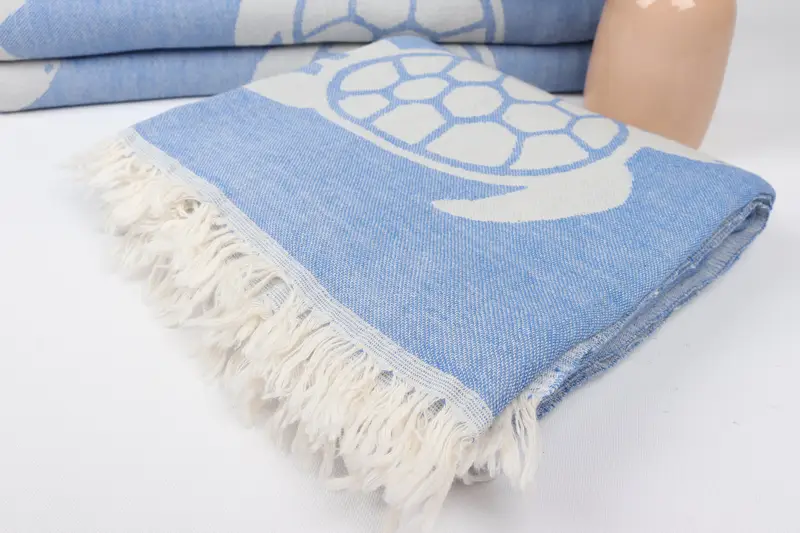 Hammam Towel USA, Soft towel, Valentines Gift, 70x40 Cotton Tortoise Design Towel, Best Wedding Gift, Wedding Favors, Embroidered Towel, Gym Towel - 6