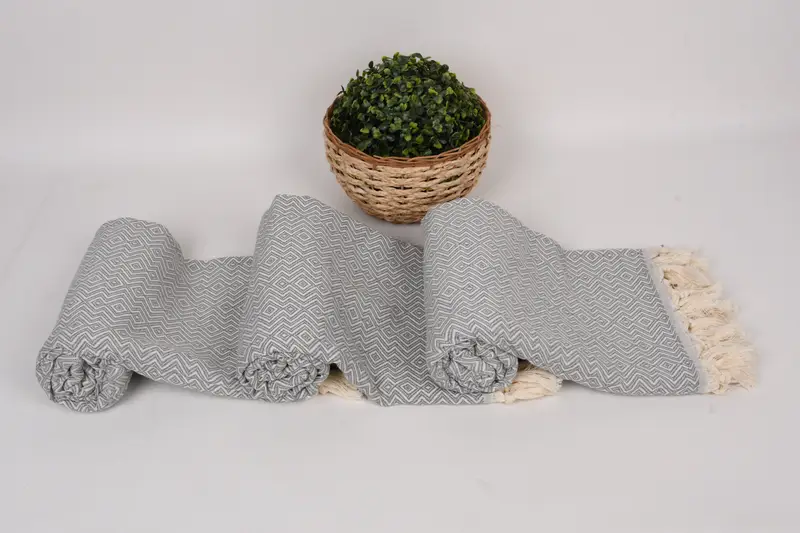 Bachelorette Favor, Sand-resistant Turkish towel for the beach, 70x38 Cotton Diamond Towel, Embroidered Towel, Absorbent Turkish towel, Beach towel - 8