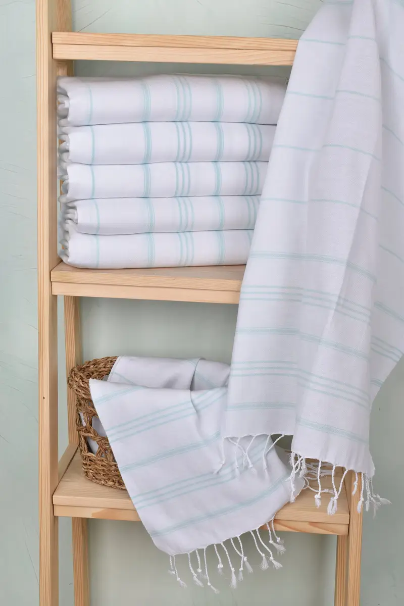 40x24 Cotton Striped Towel, Gift For Him, Monogrammed Hand Towel, Monogram Kitchen Towel, Boyfriend Gift, Personalized Dish Towel, Bridal Gifts - 3