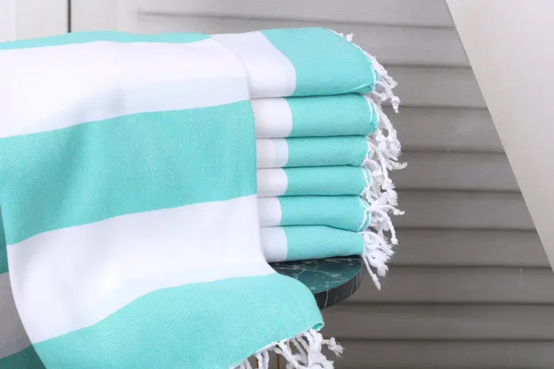Bachelorette Party Gifts For Bride, Organic towel, Spa Gift Towel, Fouta towel, Memorial Gift, Personalized Wedding Gift, 70x40 Cotton Striped Towel - 1