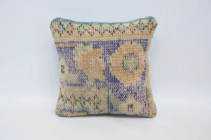 12x12 Orange Pillow, Cushion Case, Aesthetic Cushion, Kilim Pillow Cover, Decorative Pillow Case, Turkish Kilim Pillow, Pillow for Sofa - 1