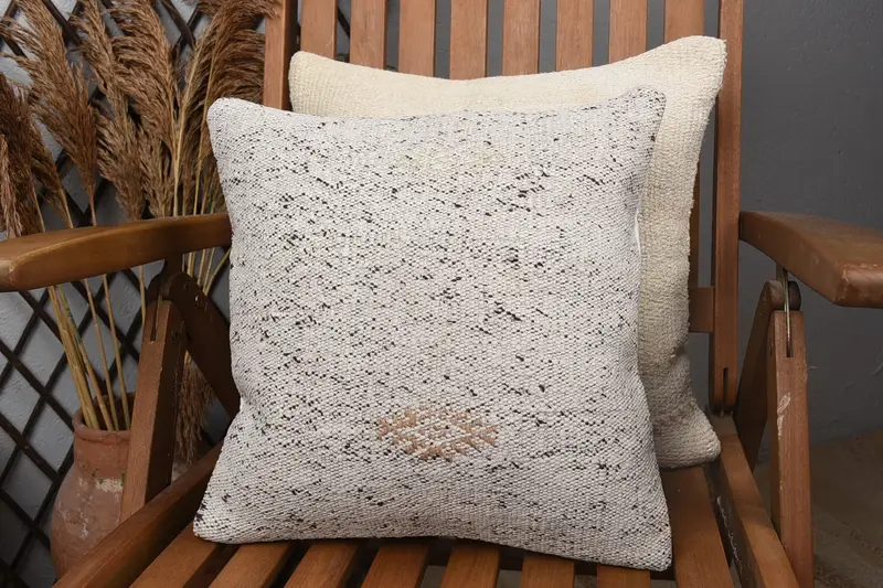 Pillow for Couch, 14x14 White Cushion Cover, Colorful Cushion, Custom Pillow Case, Throw Kilim Pillow, Cushion Case, Luxury Cushion, Pillow for Sofa - 3