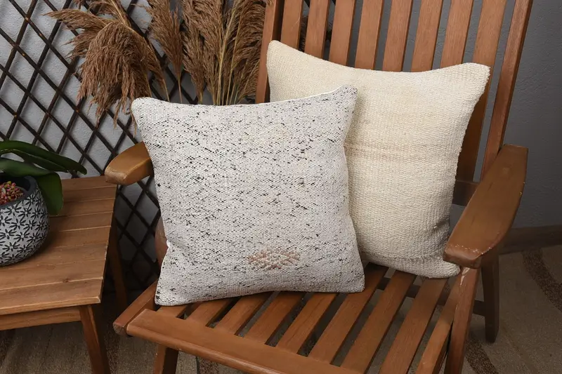 Pillow for Couch, 14x14 White Cushion Cover, Colorful Cushion, Custom Pillow Case, Throw Kilim Pillow, Cushion Case, Luxury Cushion, Pillow for Sofa - 1