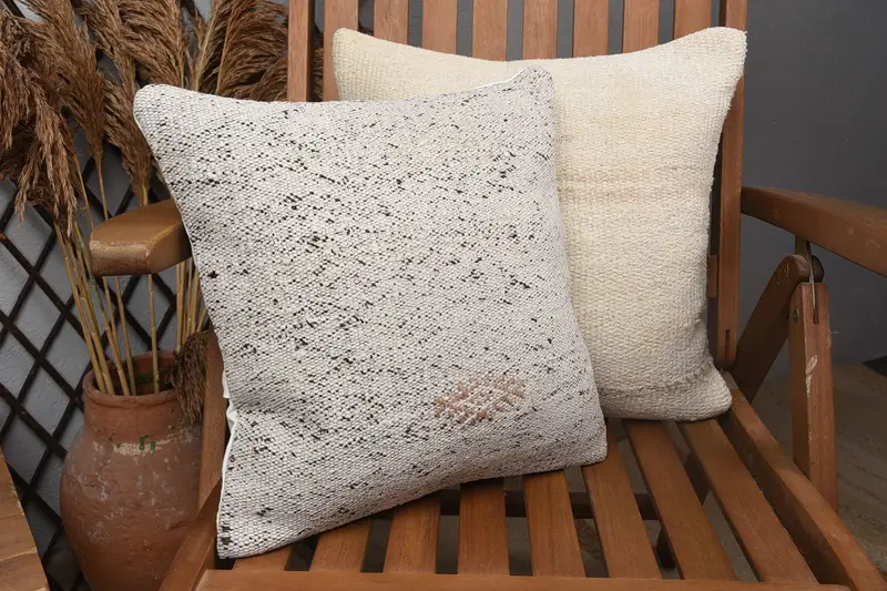 Pillow for Couch, 14x14 White Cushion Cover, Colorful Cushion, Custom Pillow Case, Throw Kilim Pillow, Cushion Case, Luxury Cushion, Pillow for Sofa - 2