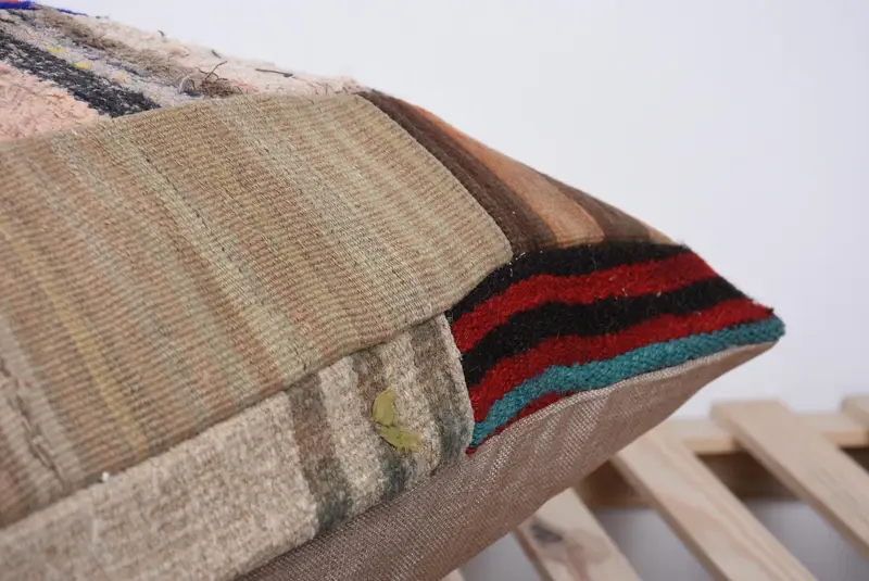 Authentic Pillow, Interior Designer Pillow, 28x28 Brown Pillow Cover, Cushion Cover, Ethnical Kilim Rug Pillow, Antique Pillows - 7