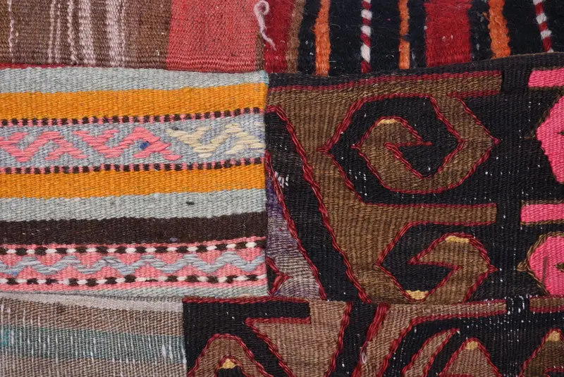 Authentic Pillow, Interior Designer Pillow, 28x28 Brown Pillow Cover, Cushion Cover, Ethnical Kilim Rug Pillow, Antique Pillows - 3