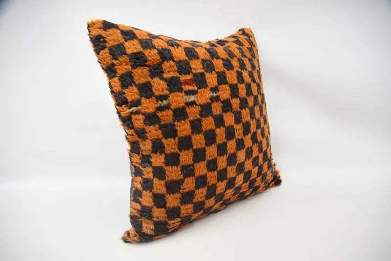 Bench Pillow Cover, Pillow Cover, Pillow for Couch, 24x24 Orange Cushion, Gift Pillow, Vintage Kilim Pillow, Bohemian Cushion Cushion Case - 2