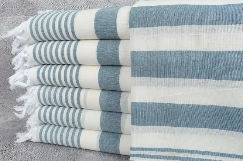 Quick-Dry Beach Towel, Wedding For Favor, 68x36 Cotton Striped Towel, Turkish bath towel, Beach Bachelorette Party Decorations, Handmade Gift - 1