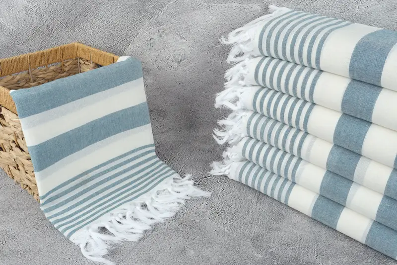 Quick-Dry Beach Towel, Wedding For Favor, 68x36 Cotton Striped Towel, Turkish bath towel, Beach Bachelorette Party Decorations, Handmade Gift - 3
