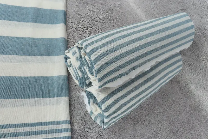 Quick-Dry Beach Towel, Wedding For Favor, 68x36 Cotton Striped Towel, Turkish bath towel, Beach Bachelorette Party Decorations, Handmade Gift - 8