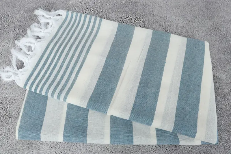 Quick-Dry Beach Towel, Wedding For Favor, 68x36 Cotton Striped Towel, Turkish bath towel, Beach Bachelorette Party Decorations, Handmade Gift - 6