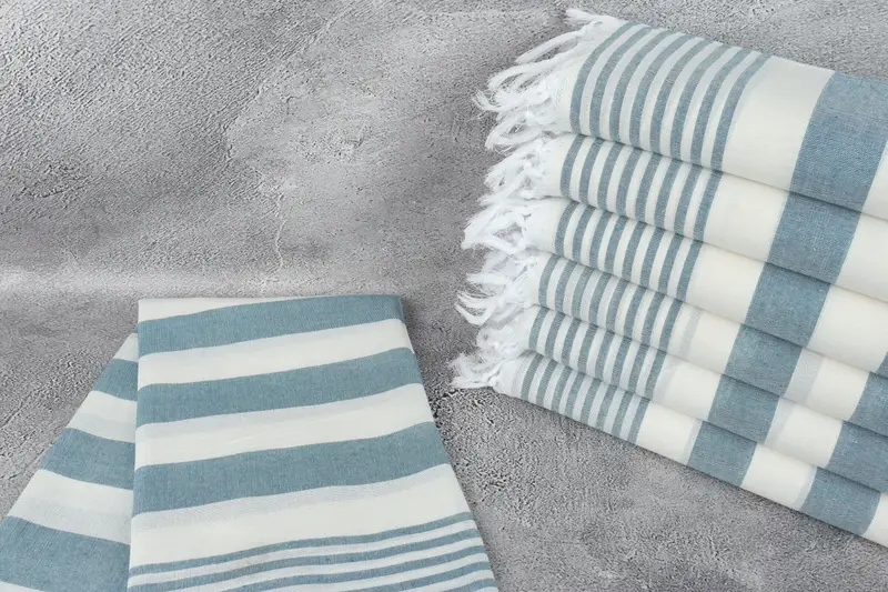 Quick-Dry Beach Towel, Wedding For Favor, 68x36 Cotton Striped Towel, Turkish bath towel, Beach Bachelorette Party Decorations, Handmade Gift - 2