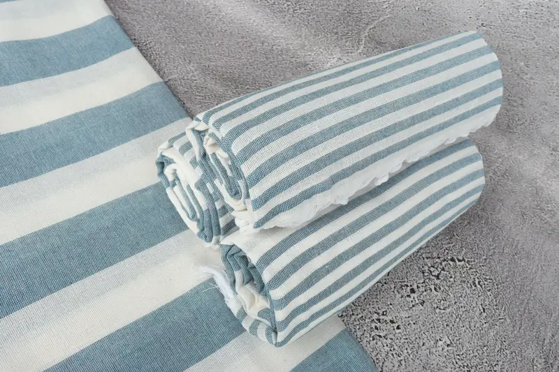 Quick-Dry Beach Towel, Wedding For Favor, 68x36 Cotton Striped Towel, Turkish bath towel, Beach Bachelorette Party Decorations, Handmade Gift - 7
