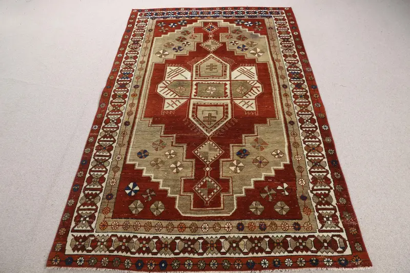 Kırmızı Hayvan Baskılı Halı, 0,4x8 ft Şık Dekor