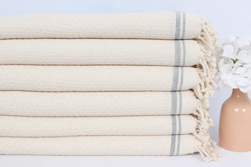 Turkish Towel Hand Towel, Bachelor Gift, Monogram Hand Towel, Personalized Gift, 38x18 Cotton Striped Towel, Travel Towel, Organic Tea Towel - 3