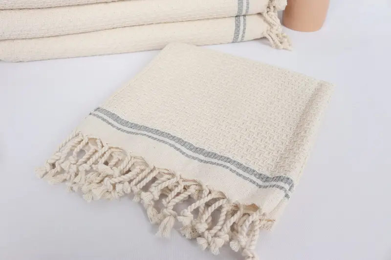 Turkish Towel Hand Towel, Bachelor Gift, Monogram Hand Towel, Personalized Gift, 38x18 Cotton Striped Towel, Travel Towel, Organic Tea Towel - 5