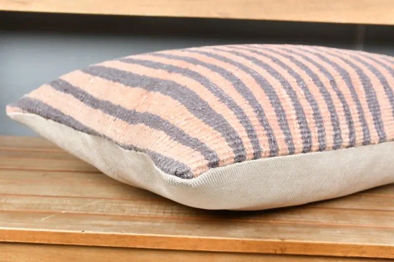 Shabby Chic Cushion Cover, Boho Pillow, 16x24 Pink Pillow Sham, Handmade Kilim Cushion, Pillow for Sofa, Boho Chic Cushion, Cushion Case - 4
