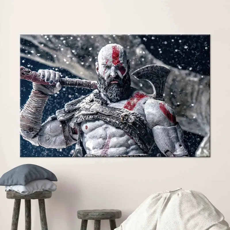 God of War Canvas: トレンディマンケイブ用戦士のロフトアート