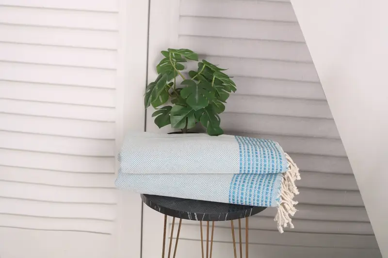 Travel Towel, Turkish Towel Hand Towel, Monogram Hand Towel, Bathroom Hand Towel, Bathroom Towels, 40x20 Cotton Striped Towel, Gift For Wedding Day - 3