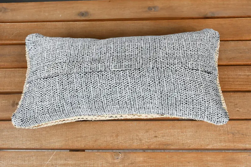 Vintage Pillow, Turkish Kilim Pillow, Gift Pillow, Cushion Case, Art Deco Cushion, 8x16 Beige Cushion, Accent Pillow Cover, Authentic Cushion Case - 5