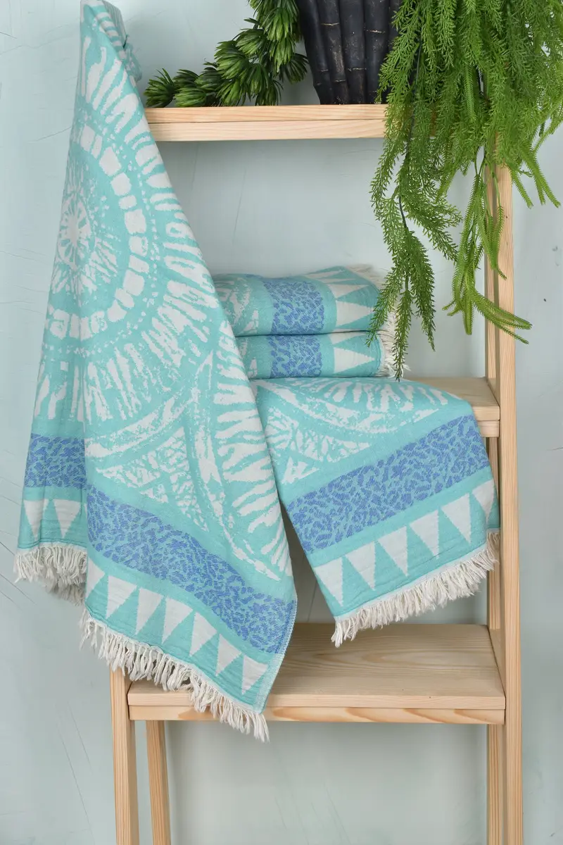 Organic cotton Turkish peshtemal towel, Wedding Favors, Lightweight Turkish towel, Beach towel, 70x40 Cotton Geometric Towel, Wedding For Favor - 7