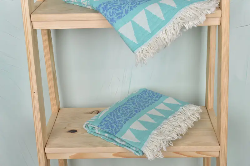 Organic cotton Turkish peshtemal towel, Wedding Favors, Lightweight Turkish towel, Beach towel, 70x40 Cotton Geometric Towel, Wedding For Favor - 6