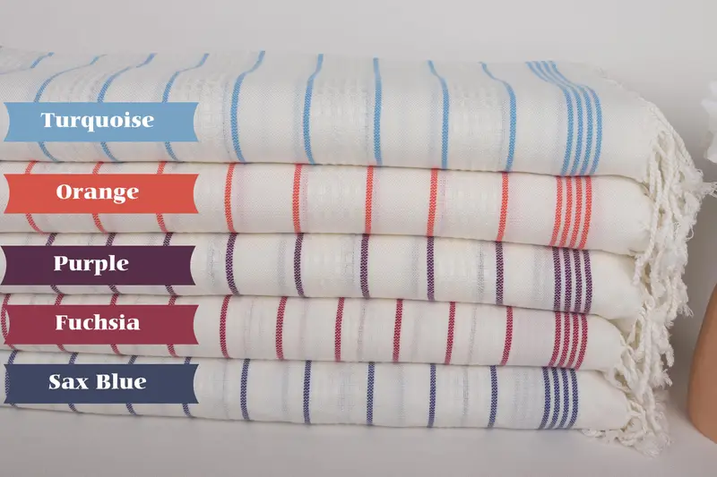 First Wedding Anniversary Gift, Merry Christmas Gifts, Bridesmaid Towel, Lightweight Turkish towel, Sand-free towel, Fouta towel, Beach Towel Bulk - 2