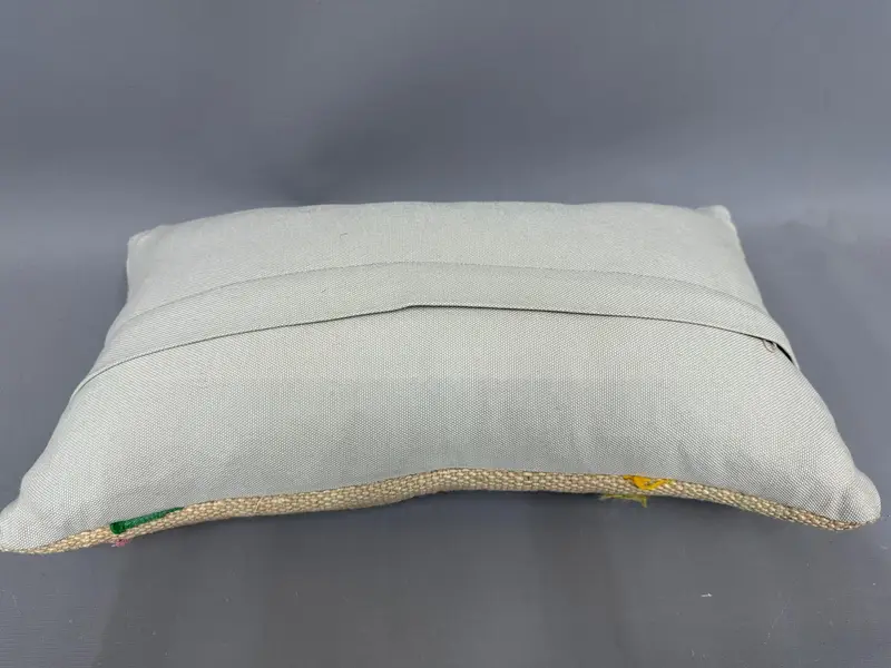 12x20 Beige Cushion, Boho Pillow Sham Cover, Handmade Throw Pillow Case, Boho Pillow, Vintage Throw Cushion Case, Pillow Case, Vintage Kilim Pillow - 7