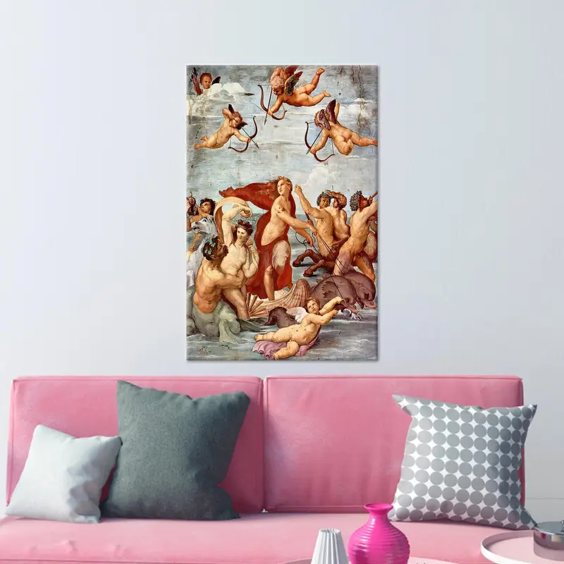 Lienzo impreso con pintura al óleo de ángel clásico - Arte de pared elegante