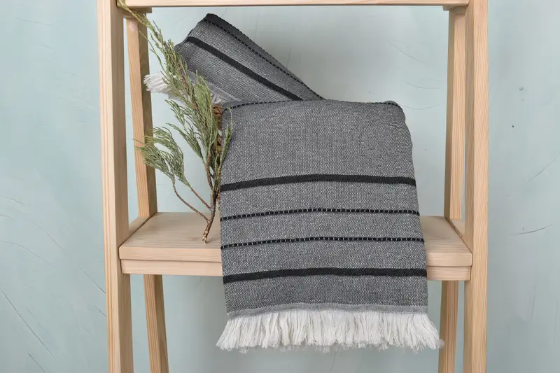 Custom Name Towel, Absorbent Turkish towel, 70x40 Cotton Striped Towel, Turkish bath towel, Turkish Towel Monogram, Quick-dry towel, Engagement Gift - 4