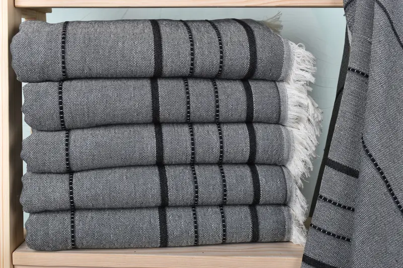 Custom Name Towel, Absorbent Turkish towel, 70x40 Cotton Striped Towel, Turkish bath towel, Turkish Towel Monogram, Quick-dry towel, Engagement Gift - 1