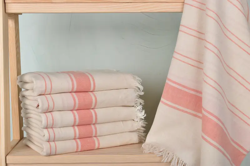 House Warming Gift, Sand-Resistant Peshtemal, Beach Size Towel, Wedding Gifts Towel, Monogram Turkish Towel, 68x36 Cotton Striped Towel, Custom Gift - 1