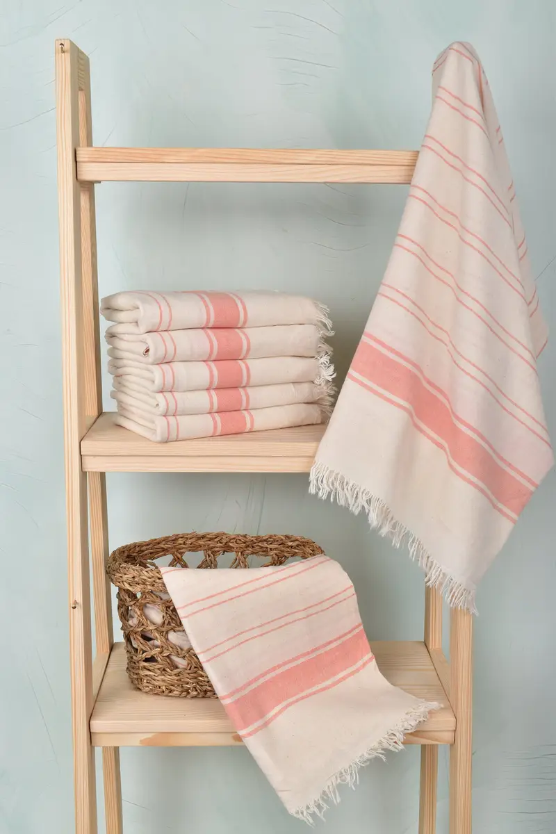 House Warming Gift, Sand-Resistant Peshtemal, Beach Size Towel, Wedding Gifts Towel, Monogram Turkish Towel, 68x36 Cotton Striped Towel, Custom Gift - 3