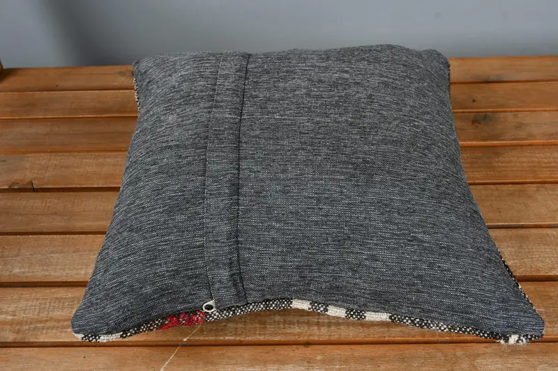 Handmade Kilim Cushion, Christmas Pillow Case, Antique Pillows, Accent Cushion Cover, Boho Pillow, Cushion, 14x14 Brown Cushion Case - 5