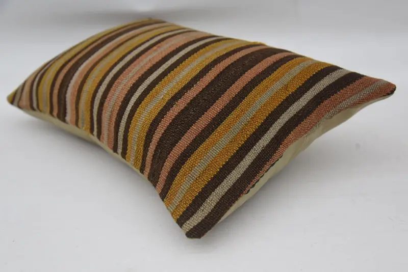 12x20 Brown Pillow Case, Gift Pillow, Throw Kilim Pillow, Indoor Cushion Case, Decorative Pillow, Cushion Case, Home Decor Pillow, Yoga Pillow Cover - 6