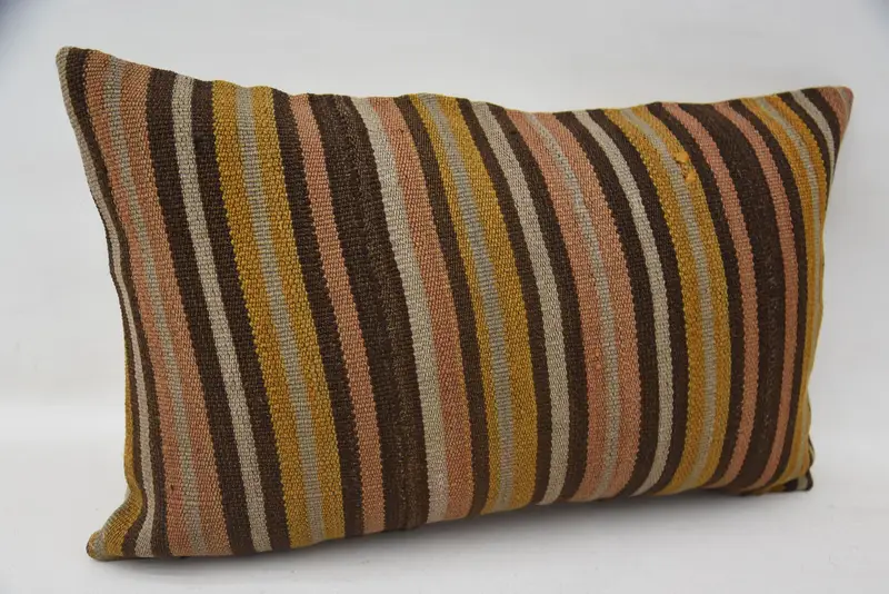 12x20 Brown Pillow Case, Gift Pillow, Throw Kilim Pillow, Indoor Cushion Case, Decorative Pillow, Cushion Case, Home Decor Pillow, Yoga Pillow Cover - 2