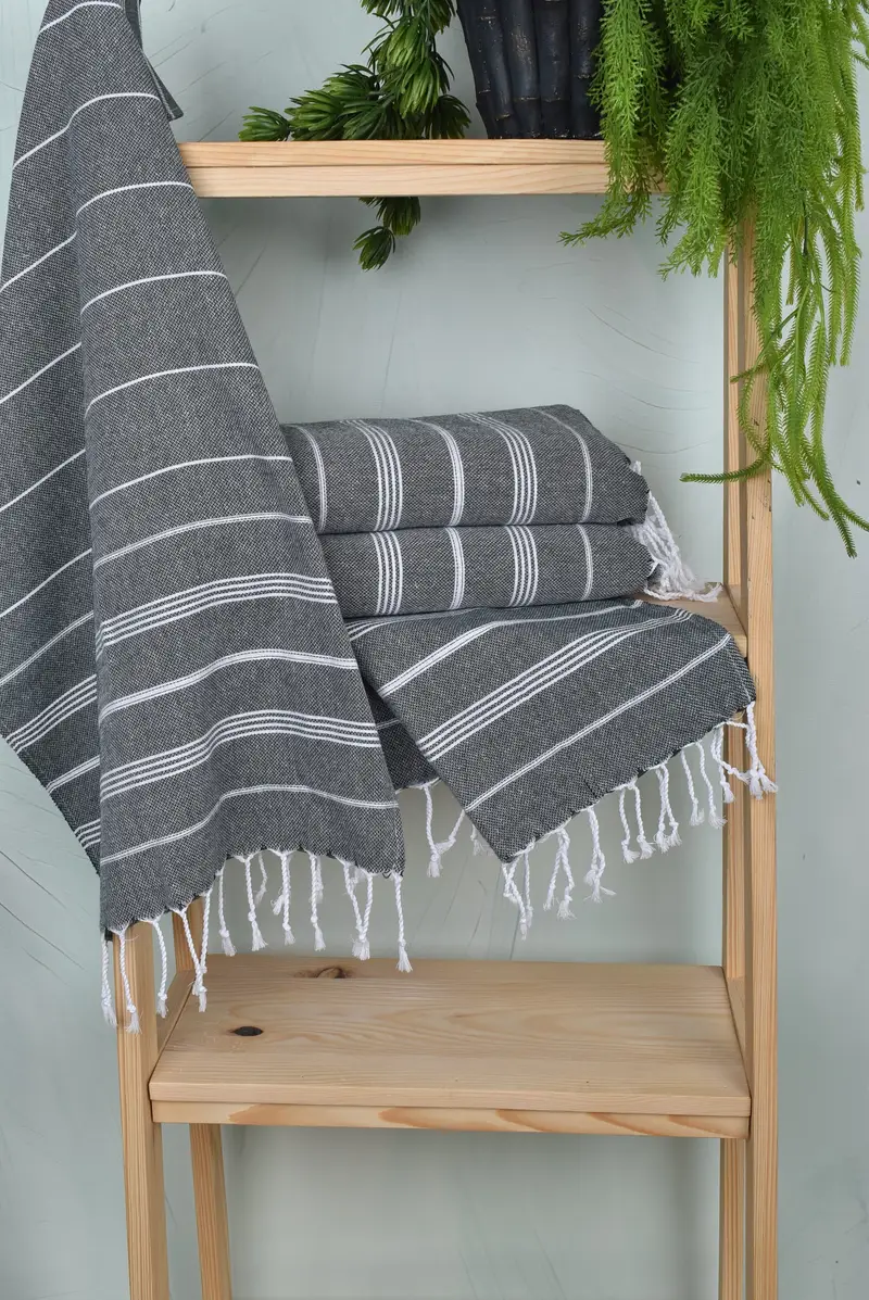 Bachelorette Party Decorations, Personalized Bridesmaid Gift, Bridesmaid Gifts, 38x18 Cotton Striped Towel, Custom Hand Towel, Monogram Hand Towel - 6