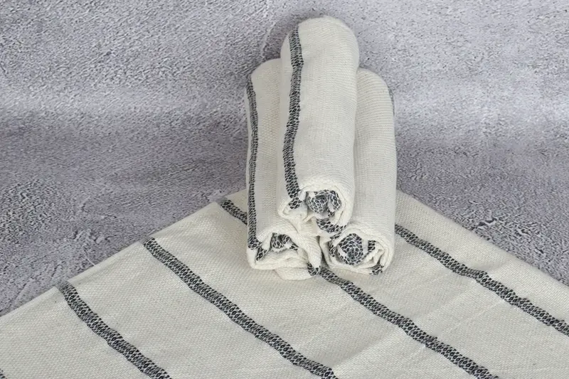 Wedding Gift For Bride, Wedding Gift, Turkish Hand Towel, Best Friend Wedding Gift, Personalized Kitchen Towel, 40x20 Linen Striped Towel - 7