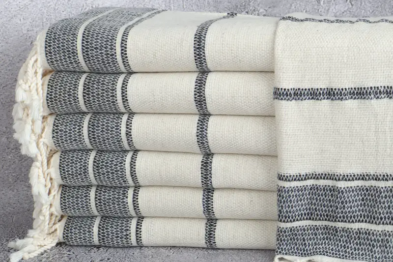 Wedding Gift For Bride, Wedding Gift, Turkish Hand Towel, Best Friend Wedding Gift, Personalized Kitchen Towel, 40x20 Linen Striped Towel - 1
