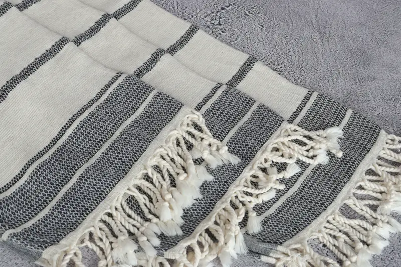 Wedding Gift For Bride, Wedding Gift, Turkish Hand Towel, Best Friend Wedding Gift, Personalized Kitchen Towel, 40x20 Linen Striped Towel - 5
