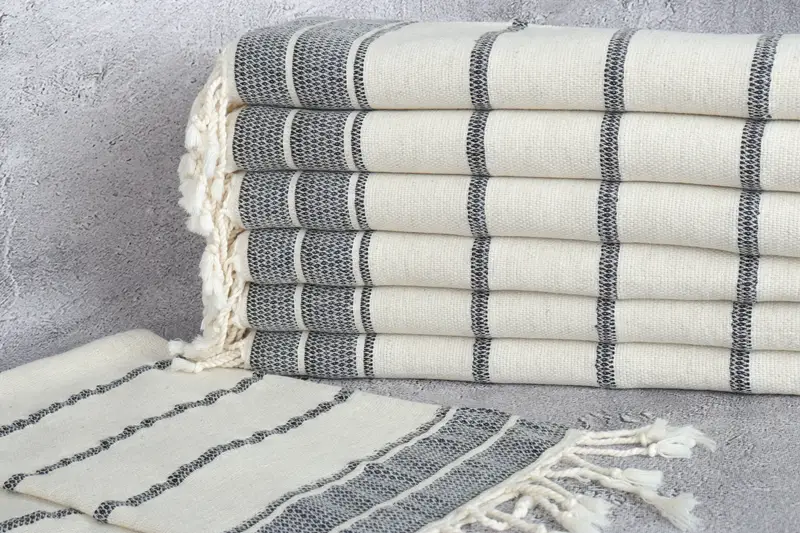 Wedding Gift For Bride, Wedding Gift, Turkish Hand Towel, Best Friend Wedding Gift, Personalized Kitchen Towel, 40x20 Linen Striped Towel - 2