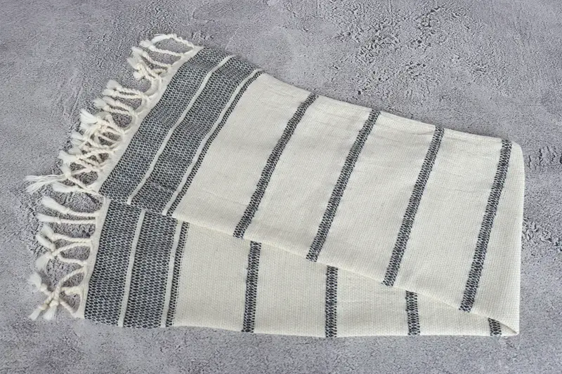 Wedding Gift For Bride, Wedding Gift, Turkish Hand Towel, Best Friend Wedding Gift, Personalized Kitchen Towel, 40x20 Linen Striped Towel - 6